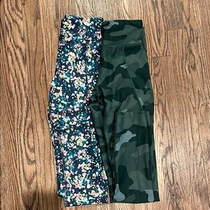 Old Navy Green Camouflage Leggings